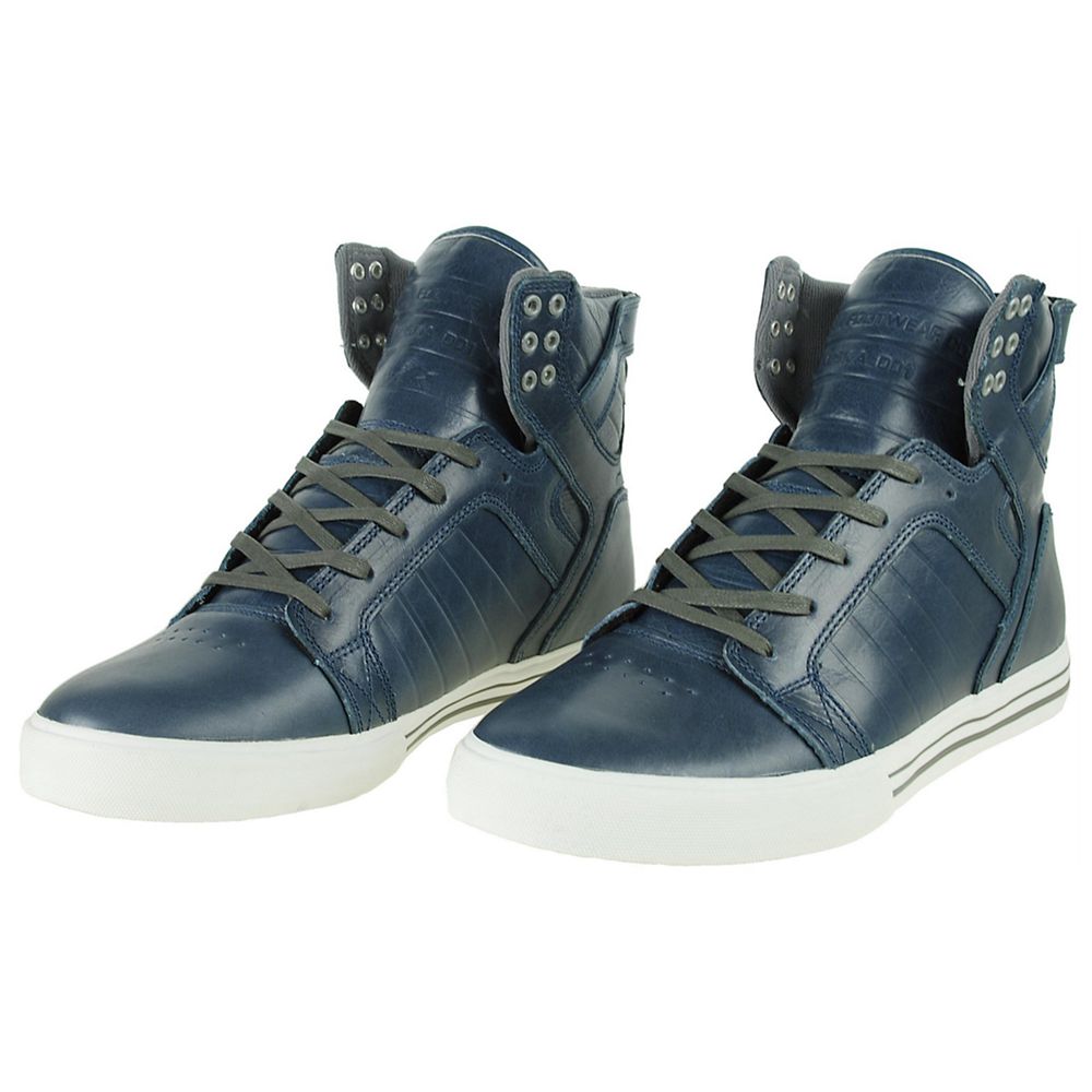 Baskets Montantes Supra SkyTop Bleu Army Blue Homme | GJG-41194914